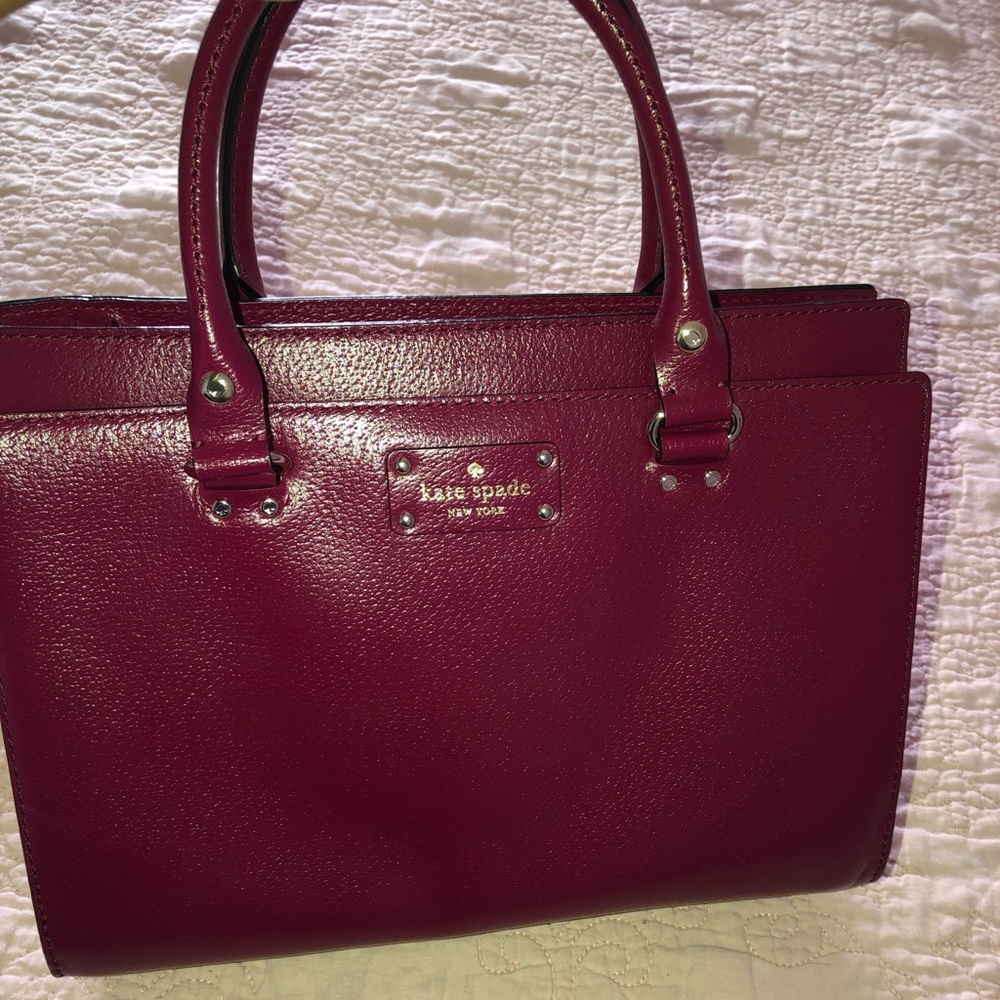 Kate Spade Red Leather Purse 12x12x5